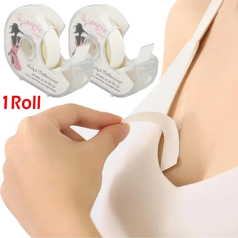 Double Sided Body Tape Self-Adhesive Bra Clothes Dress Shirt Secret Sticker Clear Lingerie Tape Anti-naked Invisible Chest Patch