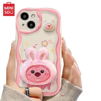 MINISO 오리지널 루피 플러시 이미지 휴대폰 케이스, 귀여운 낙하 방지, 포로로 영화 테마 이미지, 루피 아이폰 11 휴대폰 케이스, 아이폰 15