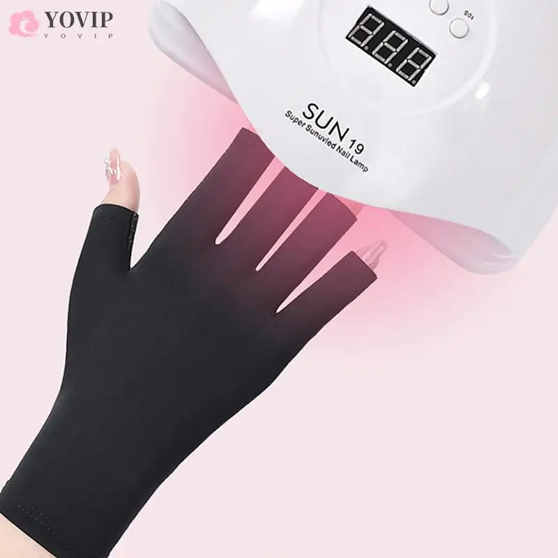 네일 아트 젤용 UV 보호 장갑, UV 방사선 방지 장갑, UV LED 램프 도구, 1 쌍