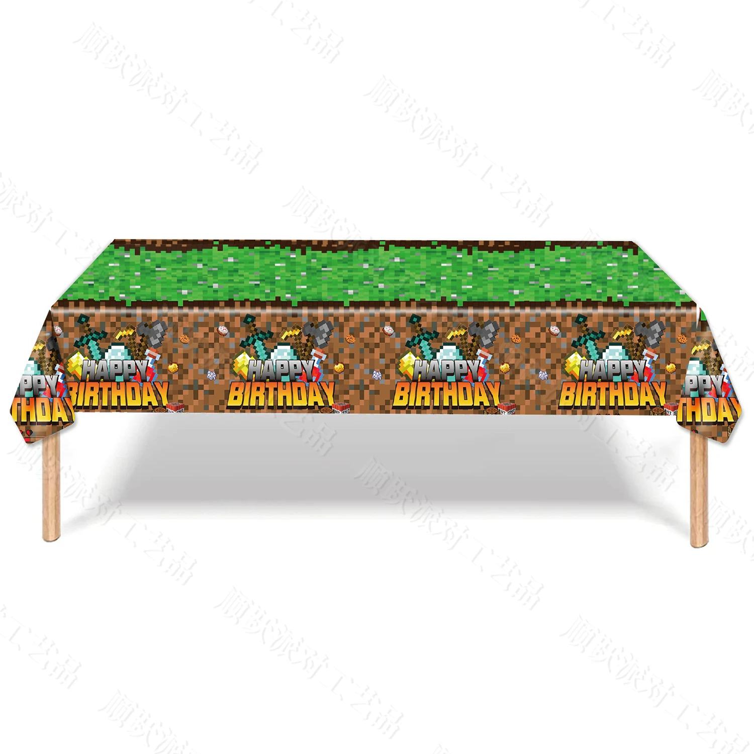 thumbnail image 1 of New Miner Craftings Pixel Game Decoraciones para fiestas de cumpleaños Globos 3D Vajilla Decoraciones para pasteles Suministros para fiestas infantiles Baby Shower, 1 of 5
