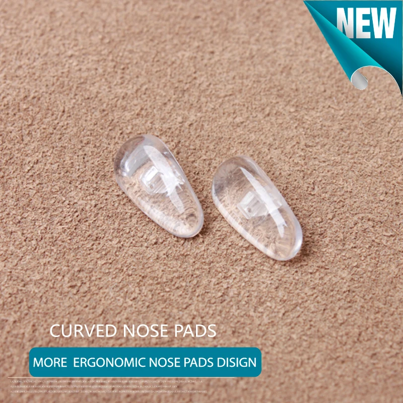 Curved Nose Pads Anti Slip Silicone Nose Pads Transparent Silicone Eyeglass Airbag Soft Nose Pads For Eyeglasses Accessories