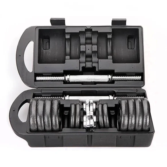 Gym Weight Boxed 15/20/30kg Barbell Dumbbell Set Round Stoving Varnish Coated Dumbbel