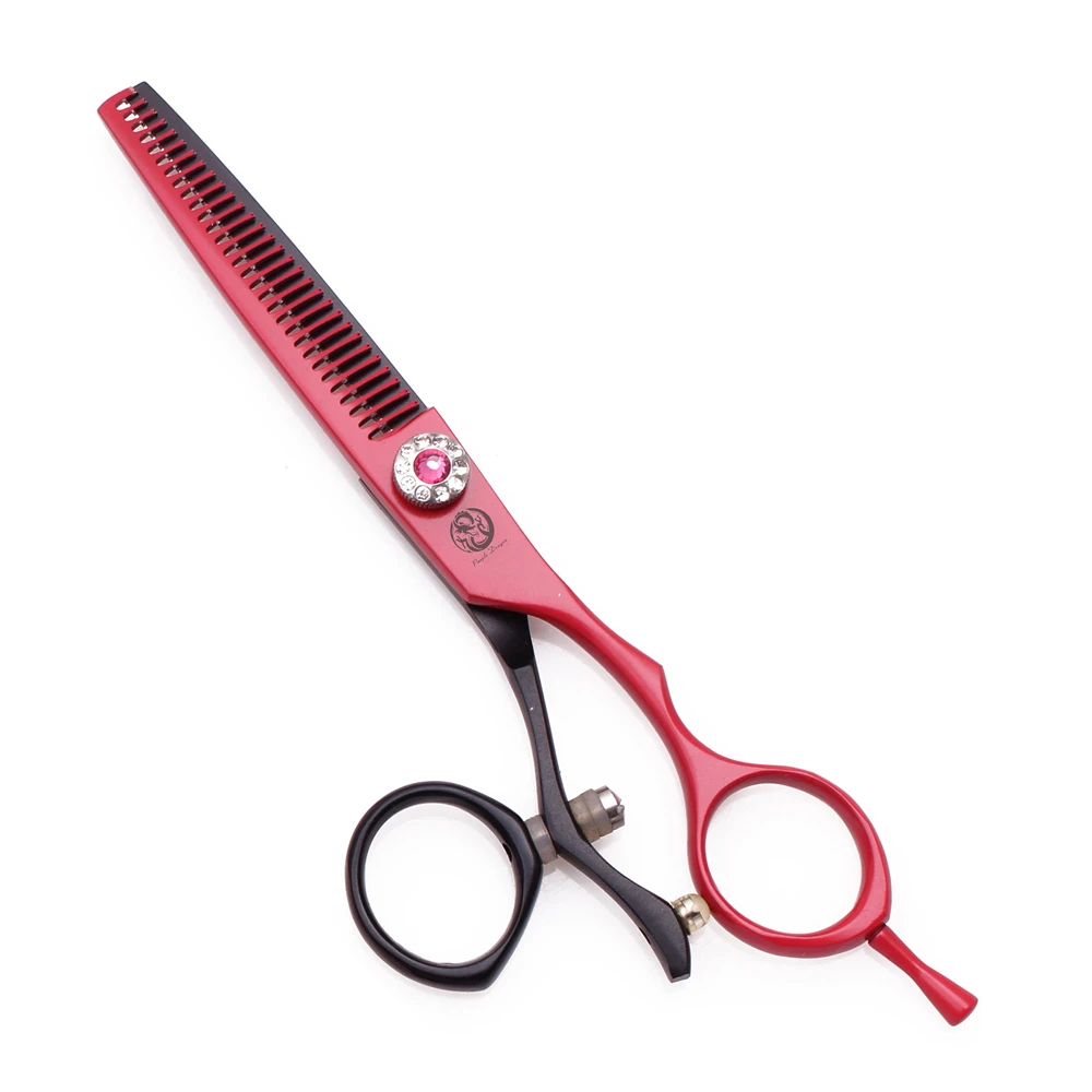 전문 미용 가위 5.5 6 보라색 드래곤 JP 440C 회전 엄지 머리 절단 가위 이발사 가위 Z9019