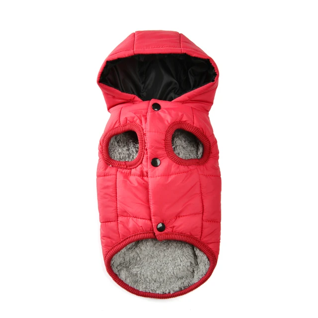 Warm Fleece Dog Coat Hoodie For Small Medium Dogs Winter Puppy Clothes Jacket With D-ring Thick Cozy Pug Dachshund Parka Costume 4