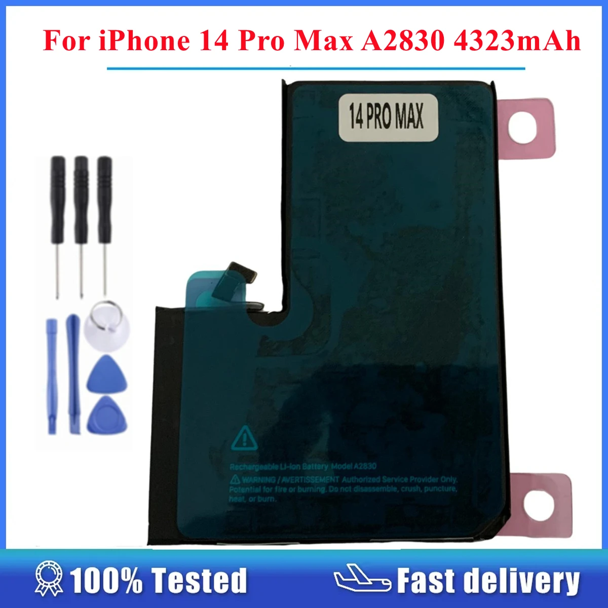 

For iPhone 14 Pro Max A2830 4323mAh Mobile Phone Battery Rechargeable Accumulator Spare Part Replacement