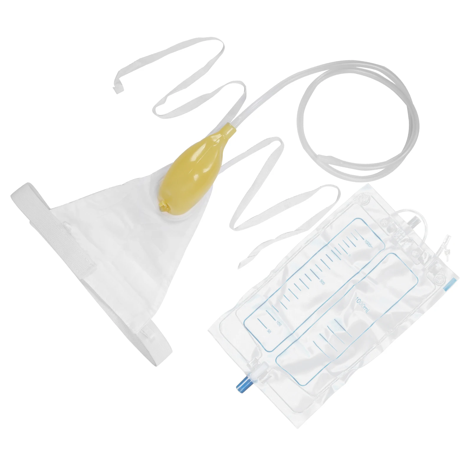 Men Urinal 1000ml Male Urination Device Funnel Urine Collector Bag For Elderly Bedridden Patient portable urinal male urine collector
