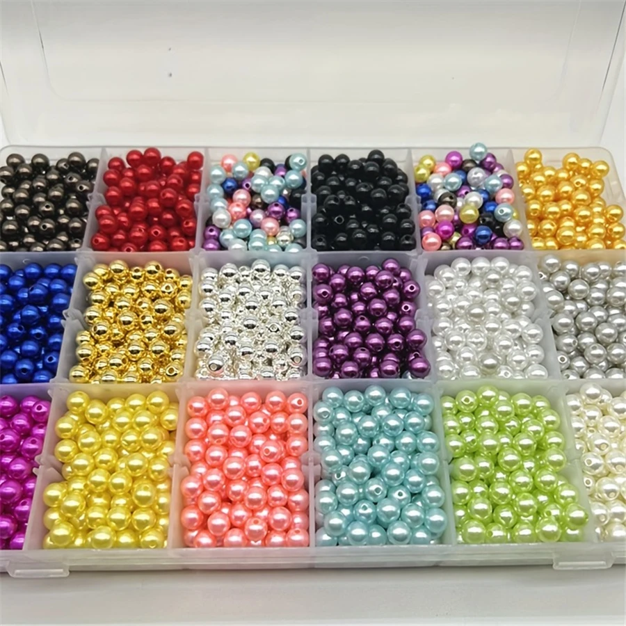 Acrylic Beads 4mm 6mm 8mm 10mm Imitation Pearls Round Pearl Spacer Loose For Jewelry Making