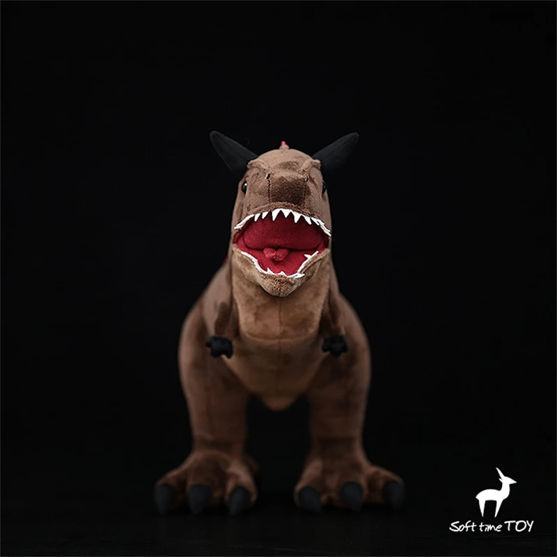 Carnotaurus High Fidelity T-Rex Cute Plushie Dinosaurs Plush Toys Lifelike Animals Simulation Stuffed Doll Kawai Toy Gifts Kid 3