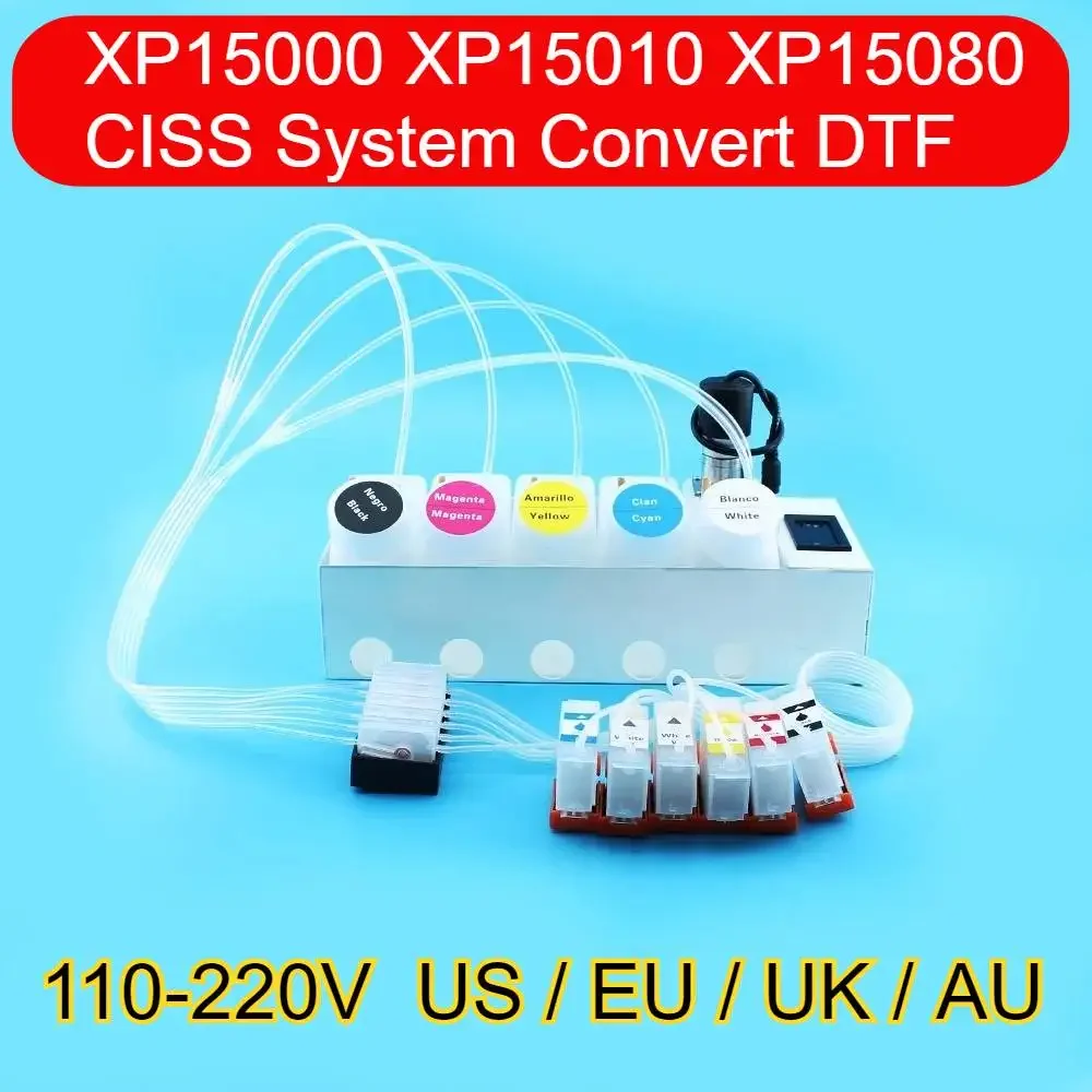 엡손 XP15000용 CISS 변환 키트 XP15000 DTF CISS 잉크 공급 시스템 XP 15000 DTF 장치 도구 수정 (흰색 잉크 스트리퍼 키트 포함)