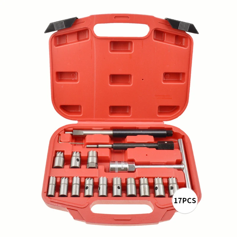 injector-remover-17pcs-diesel-injector-seat-cleaner-carbon-remover-seat-tools-cutter-milling-cutter-set-universal-car-tool-kit