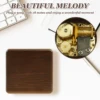 Wood Sound Box Walnut Wood Music Box Vintage Music Box Case Compact Wind up Musical Box Portable Musical Box for Friends 4