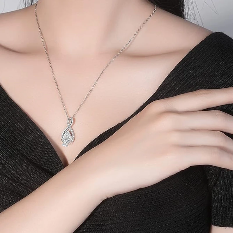Alloy Love Flowers Ashes Urn Necklace For Lovers Ashtray Souvenir Pet Lose Commemorative Water Drop Shape Pendant Necklaces