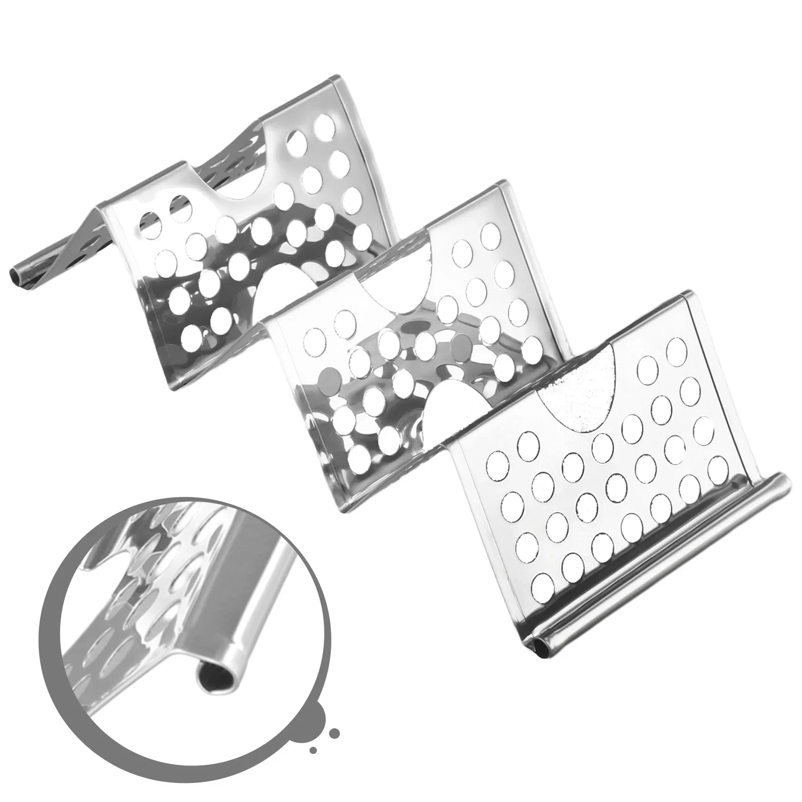 1pc Taco Stand Stainless Steel Taco Holder Fast Heating 3 Tortillas Tray Pancake Racks Plates Display Stand Kitchen Tools