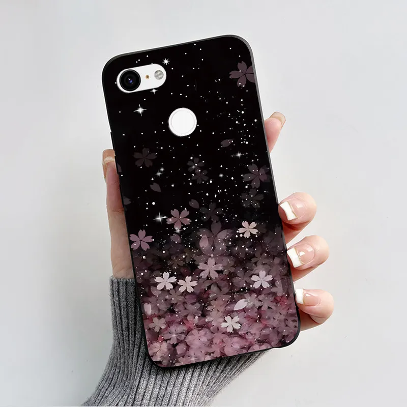 Charming Heart Cartoon Black Bumper Soft TPU Silicone Phone Case
