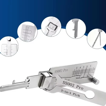 Strumento multifunzione SS002 pro Silver per chiavi auto, lettore di chiavi, decodificatore e attrezzo per sbloccare serrature.