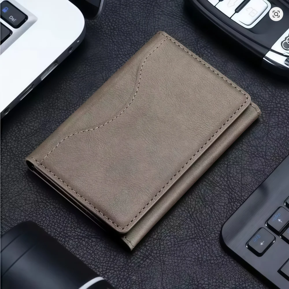 Trifold Magnetic PU Leather Phone Wallet Card Holder