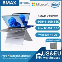 BMAX Y13PRO 360° Laptop 13.3 inch Notebook Windows 11 16GB RAM LPDDR5 512GB SSD 1920*1080 IPS Intel N100 laptops Computer 1