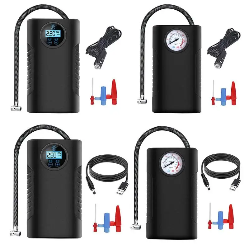 

Portable Car Air Pump Auto Inflatable Electric Digital Wheel Pump With Led Light Car Tyre Inflator For Car bikes Bicycle Balls