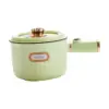 Mini Hot Pot Nonstick Electric Cooker Dry Protection Multifunctional 1.6L Electric Skillet for Soup Cooking Ramen Steak Dumpling 3