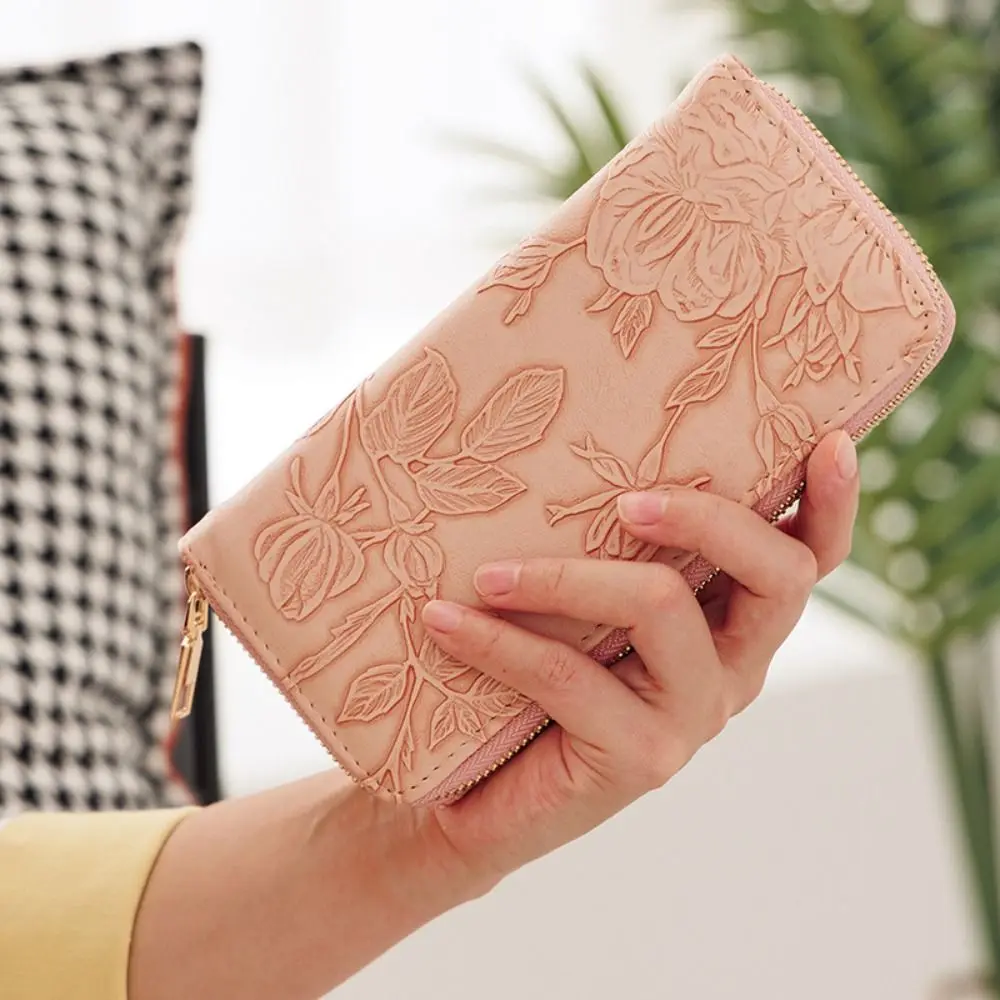 New Long Wallet Large Capacity Phone Bag Fashionable Zipper Wallet Multi Card Handheld Bag Simple