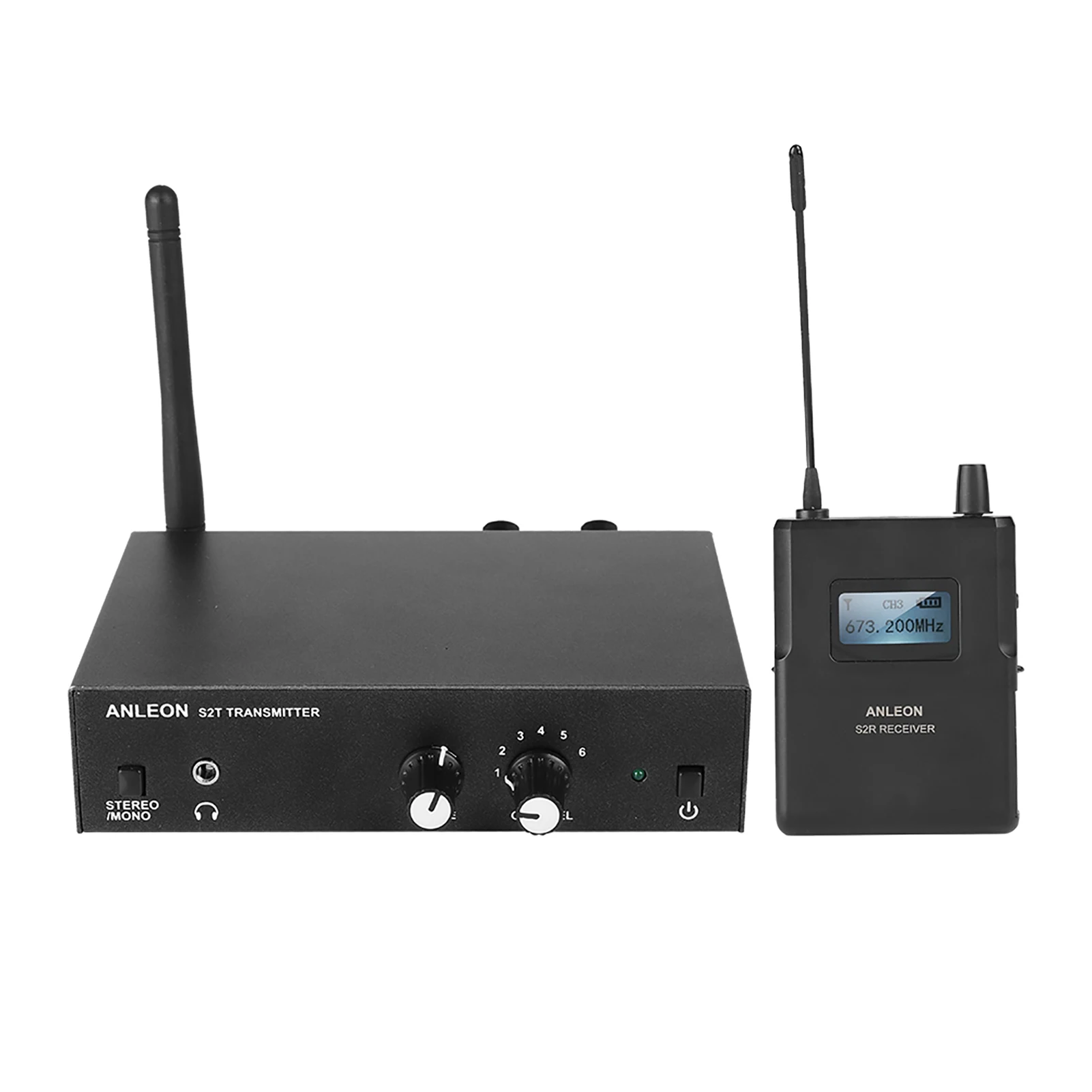 ANLEON Stereo Wireless In Ear Monitor System 526 535/561 568Mhz Stage
