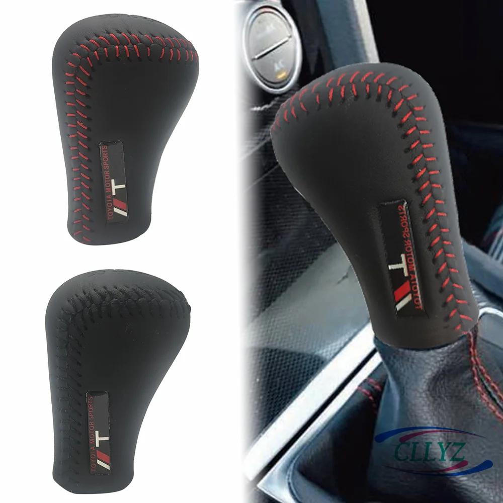 Pu Leather Shift Knob TR Shift Lever Head Automatic Manual Transmission Gear Head Universal Auto Parts Interior for Toyota