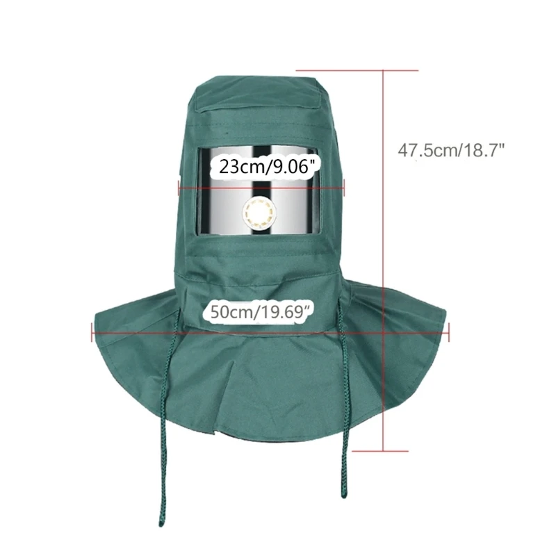 Sandblasting Hood Sand Blasting Hood Cap Shawl Cap Sandblaster Mask Dust Protective Face Mask Protective Gear Anti Wind/Sandblaster Tools