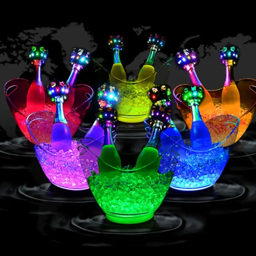 

Rechargeable LED Strobe Baton Wedding Electric Sparklers LED Glow Stick Crown Shape LED Wine Bottle Cover for Wedding Party Deco
