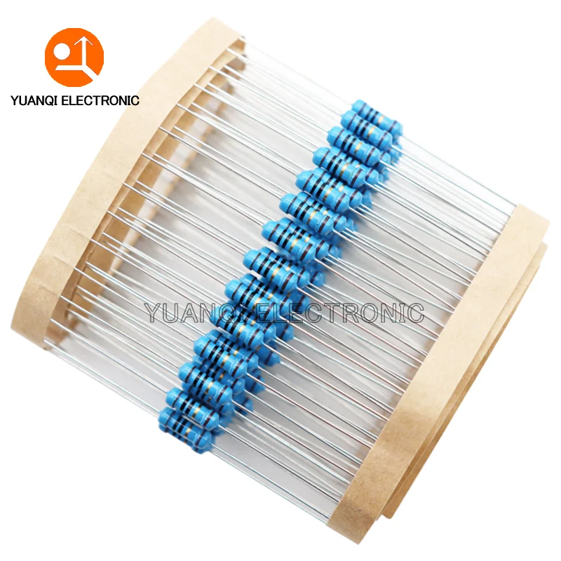 50pcs 1/2W Metal film resistor 0R-4.7M 0.1R 150R 200R 240R 470R 1K 2.4K 4.7K 10K 24K 51K 750K 0.1 0.22 100 300 470 ohms 0.5W