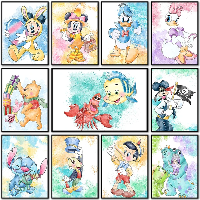 Disney Princess Diamond Painting Stitch Donald Duck Cartoon Mickey Mouse  Diamond Mosaic Embroidery Children's Room Decoration - AliExpress