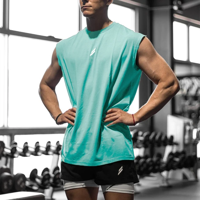 NEW Summer Fitness Sports Tank Top Men Breathable Loose Mesh Training Sleeveless T-shirt Quick Drying Vest Male Fitness Clothing 2