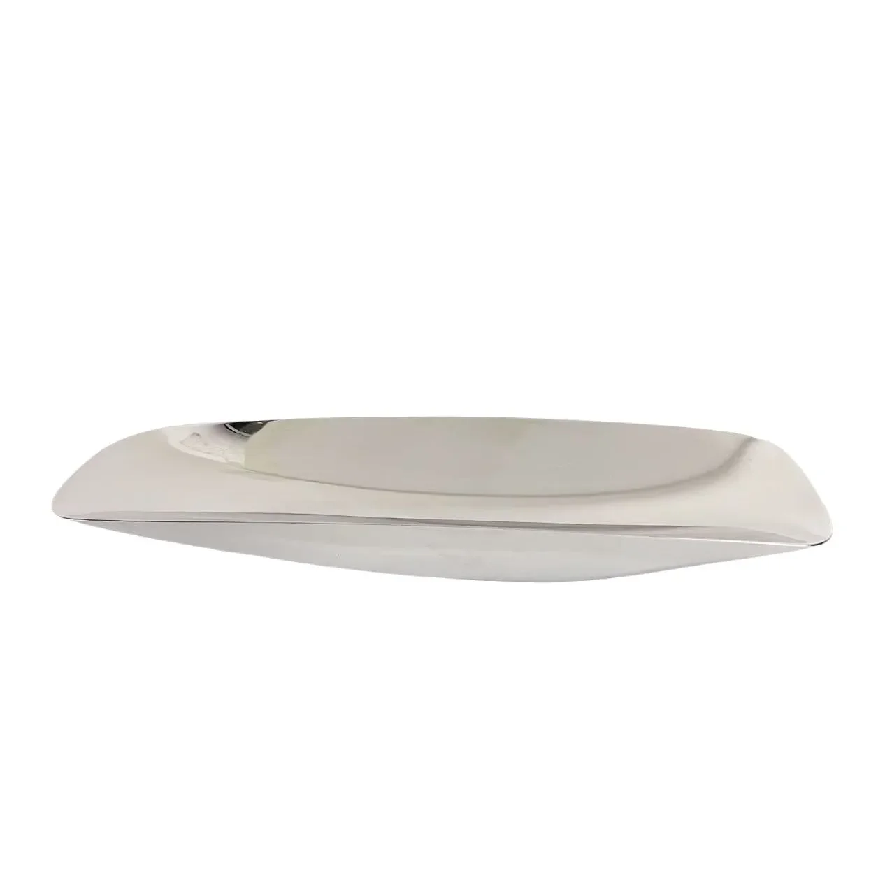 Nordic style light luxury rectangular stainless steel fruit plate simple creative coffee table modern dried fruit plate ornament 5