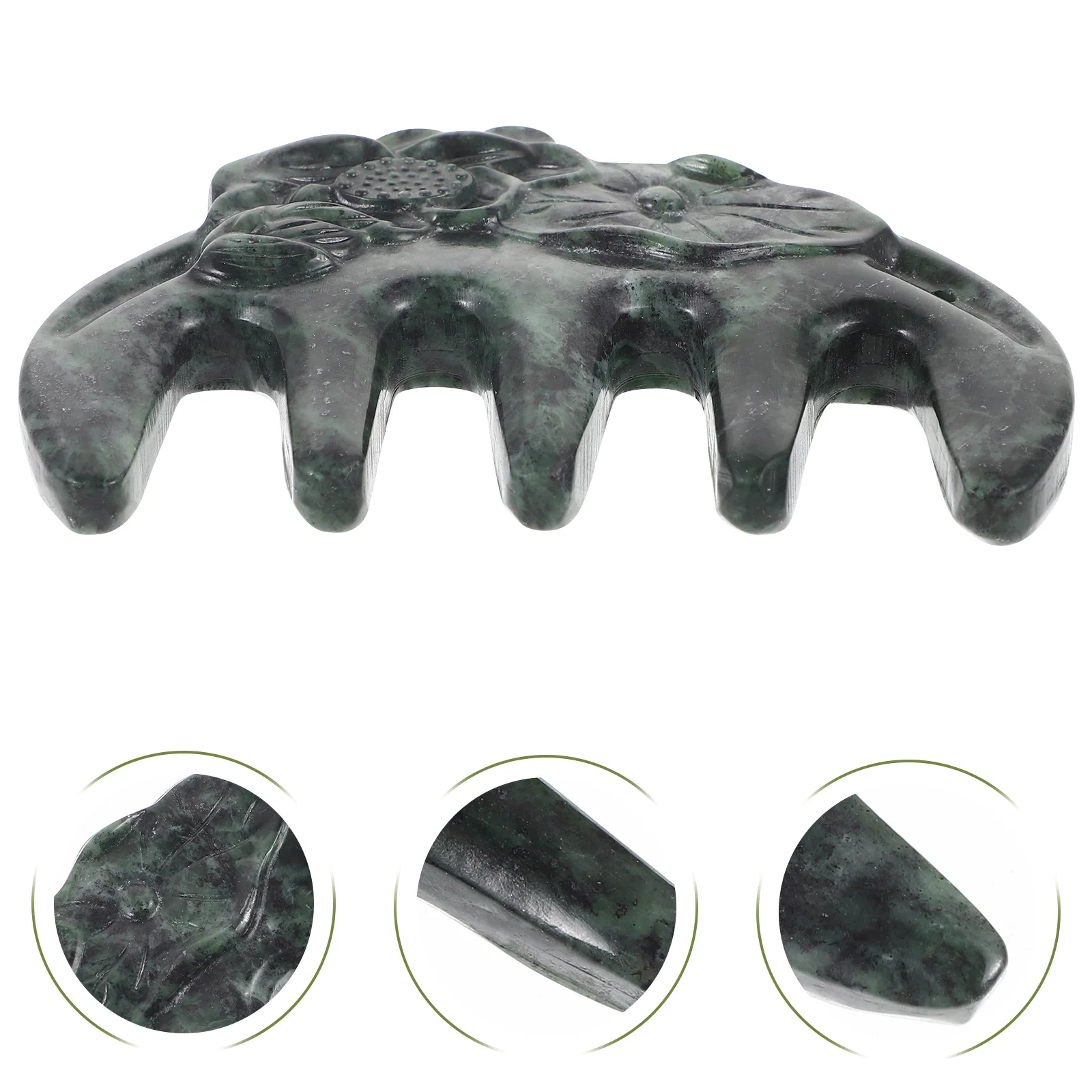 

Jade Massage Combs Head Scalp Comb Scraping Massage Comb Wide Tooth Combs Meridians Massager Combs Head Care Point