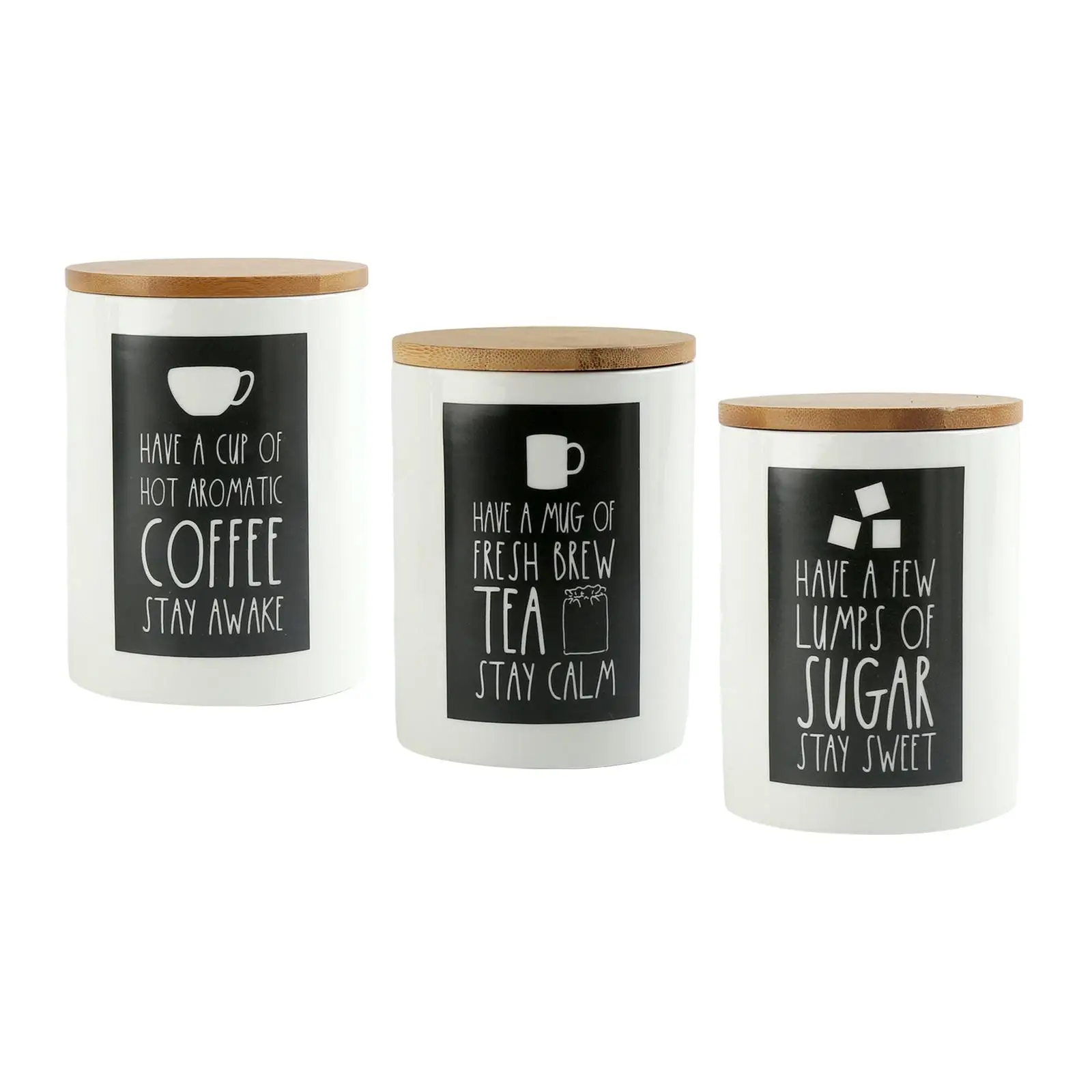 3 Canister Set for Flour, Sugar and Coffee/tea 