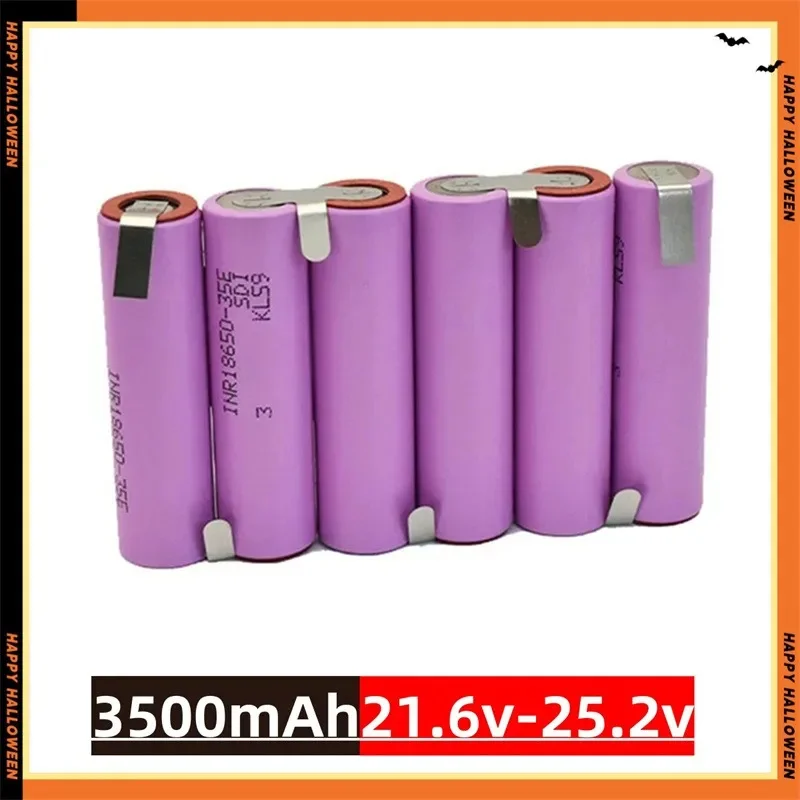 18650 Battery Pack 2S1P-6S2P 18650 35E 3500mAh 7000mAh 7.4V 12.6V 14.8V 18V 25.2V 29.6V for Screwdriver Batteries Weld