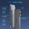 MOKiN USB Type C Hub for MacBook Pro USB Adapter Docking Station Dual USB C to HDMI USB3.0 SD/TF for MacBook Mac Dongle Laptops 2