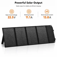 Panneau solaire pliable 200W, chargeur solaire compatible avec station d'alimentation portable, camping en plein air, alimentation pour camping-car, usage domestique, jardin, toit 3