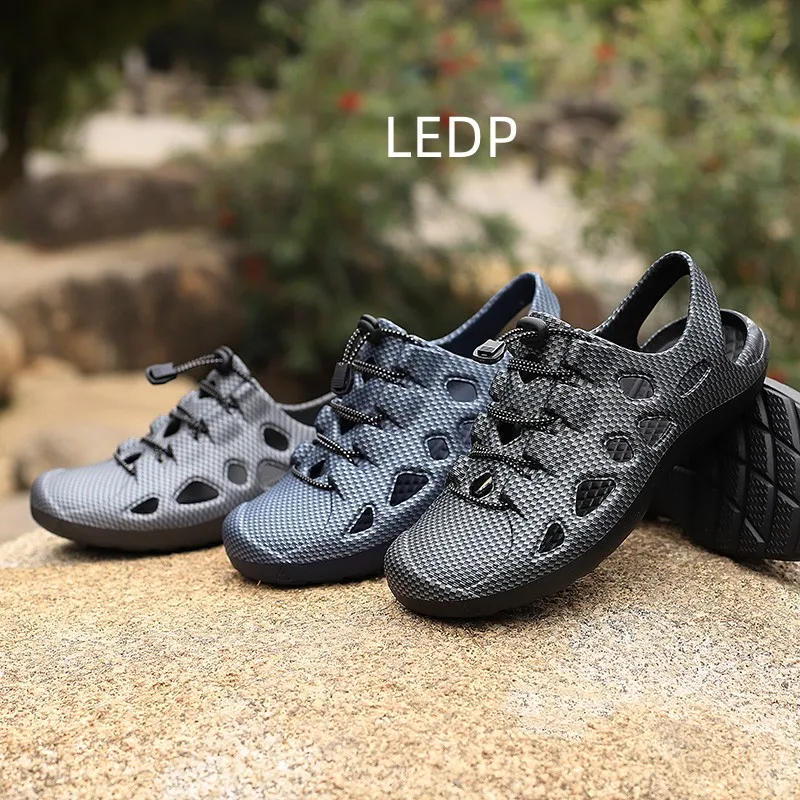 Leather sandals Summer sandals Outdoor Sandals Men's Hiking Shoes Beach Sandals Casual Waterproof Versatile Breathable Wear-resistant