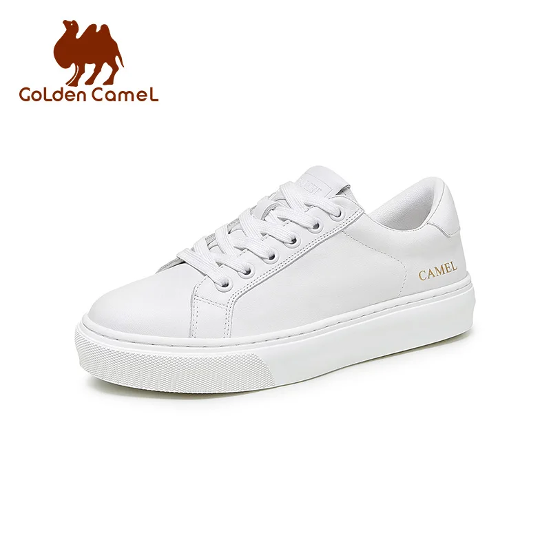 golden-camel-women's-white-shoes-leather-thick-sole-versatile-sneakers-casual-ladies-sports-running-shoes-for-women-2023-autumn