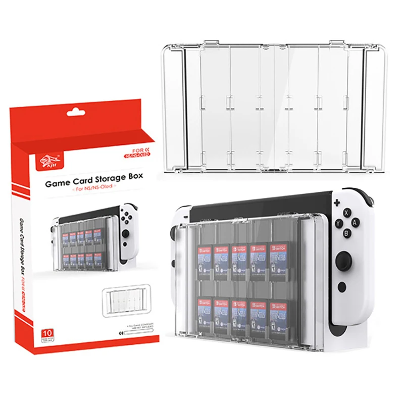 

10 In 1 Game Card Storage Box For Switch/Switch OLED Consoles Game Card Protector Collecting Show Shelf Game Accessories