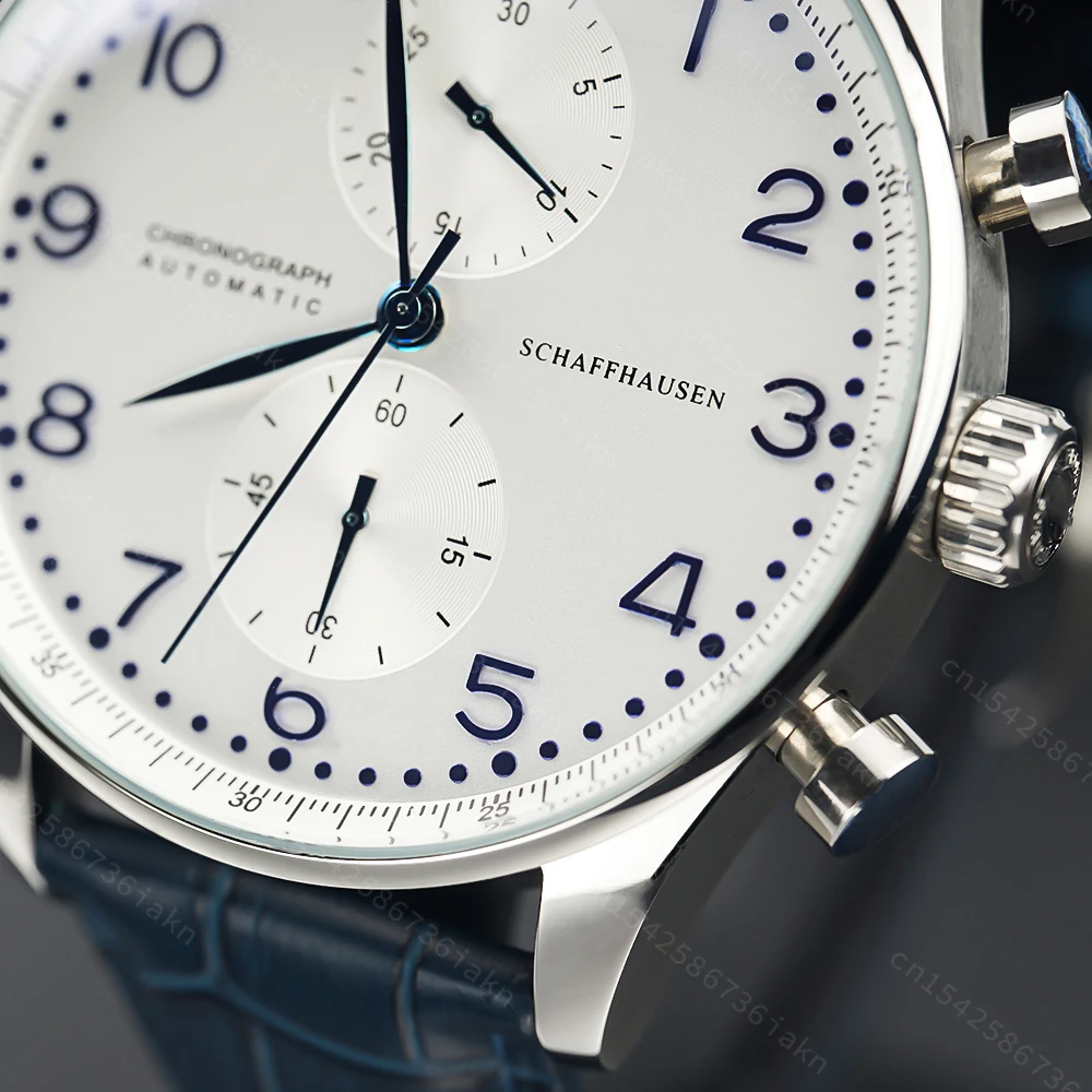 2022 Fashion New Men's Automatic Watch 44mm Sapphire Crystal Glass Stainless Steel Leather Strap Sports Leisure Waterproof