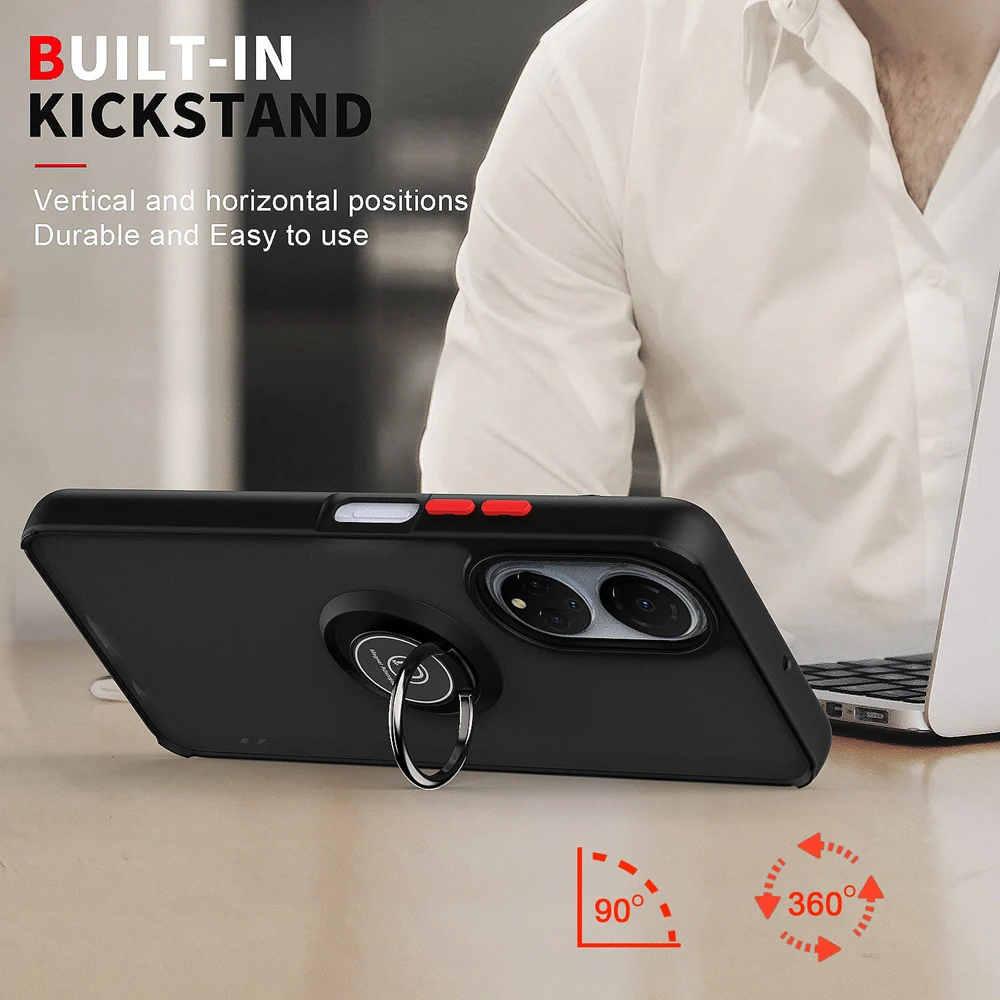 KEYSION, funda de teléfono transparente mate a la moda para Honor X7 50, funda trasera transparente a prueba de golpes para Huawei P50 Pro Nova 9_voghion.com