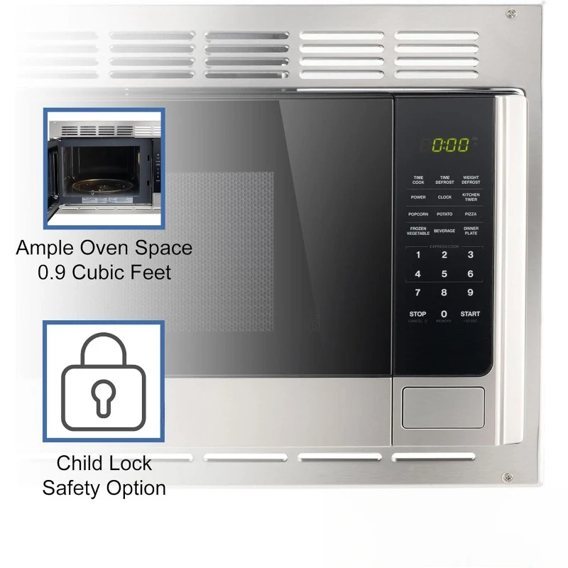 Hot-sale Product Microwave with Trim Kit Stainless Steel Home Appliances Bulit-in Microwave Ovens Direct Powerful Features 3