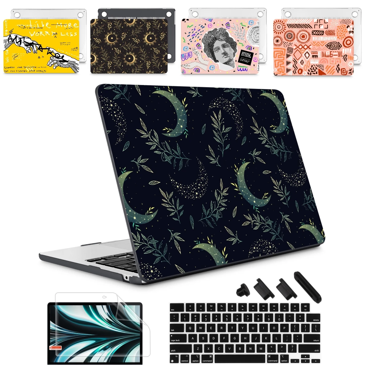 Caixa Dura Misteriosa para Macbook Shell Retina 12 m1 Pro 14 16 A2992 m2 Air15 Pro 13.3in A2338 A2337 m1 A2681 13.6in