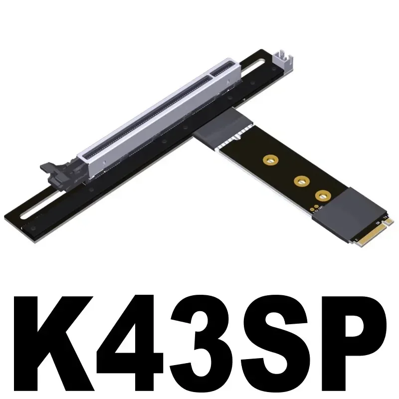 Ngff Nvme para Pcie 16x 4.0 Riser Cabo Pcie X16 Nvidia Extensor de Placa Gráfica Amd Ssd M-key Gen4 Stx Mainboard - Imagem 4