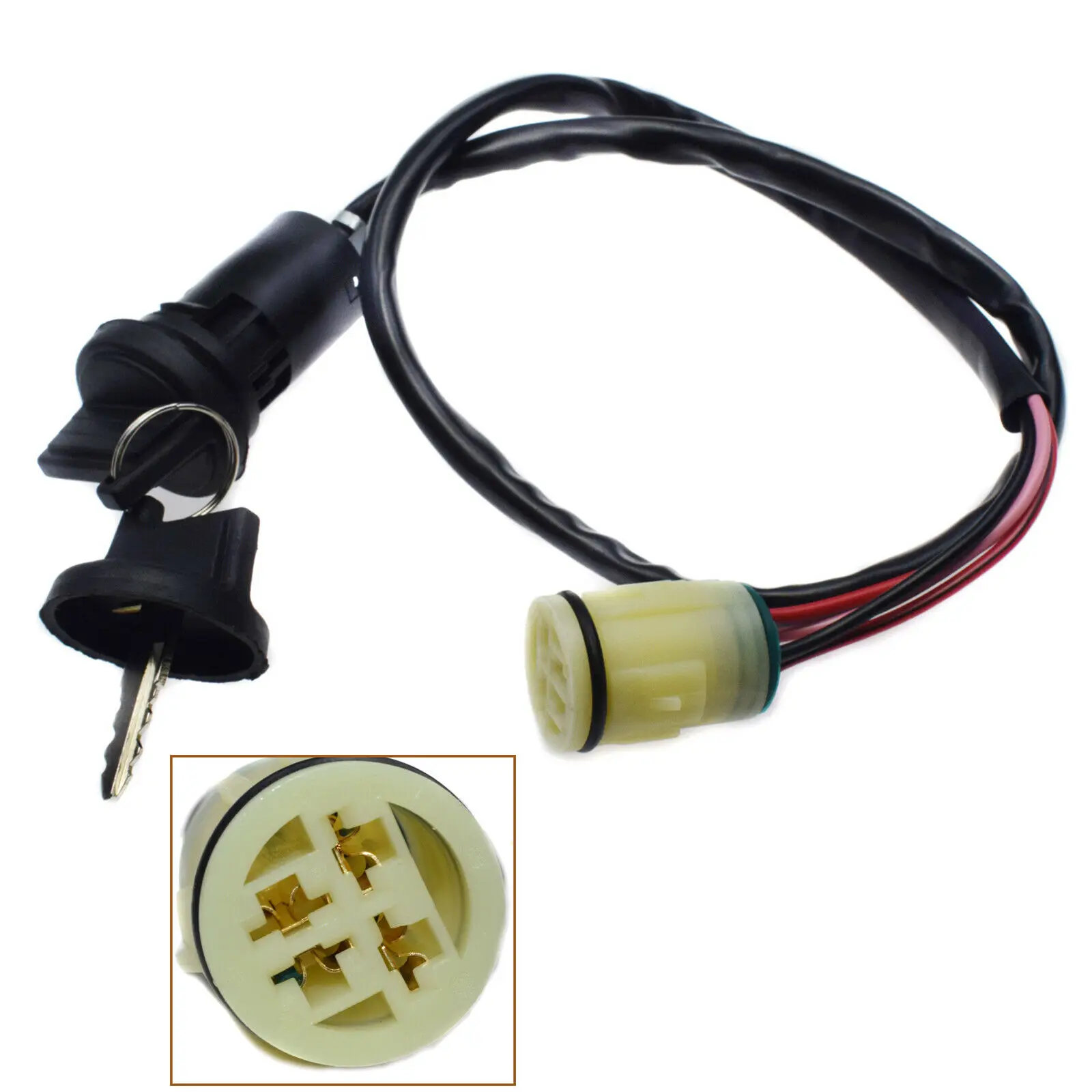 Motorcycle ATV Ignition Key Switch For Honda 15-20 Foreman 500 520 & Rancher 420 See Notes T162 Ignition Key Switch motorcycle electric door lock 4 wires plug ignition key switch for honda trx420fe trx420fpe trx420fpm trx420te trx450es rancher