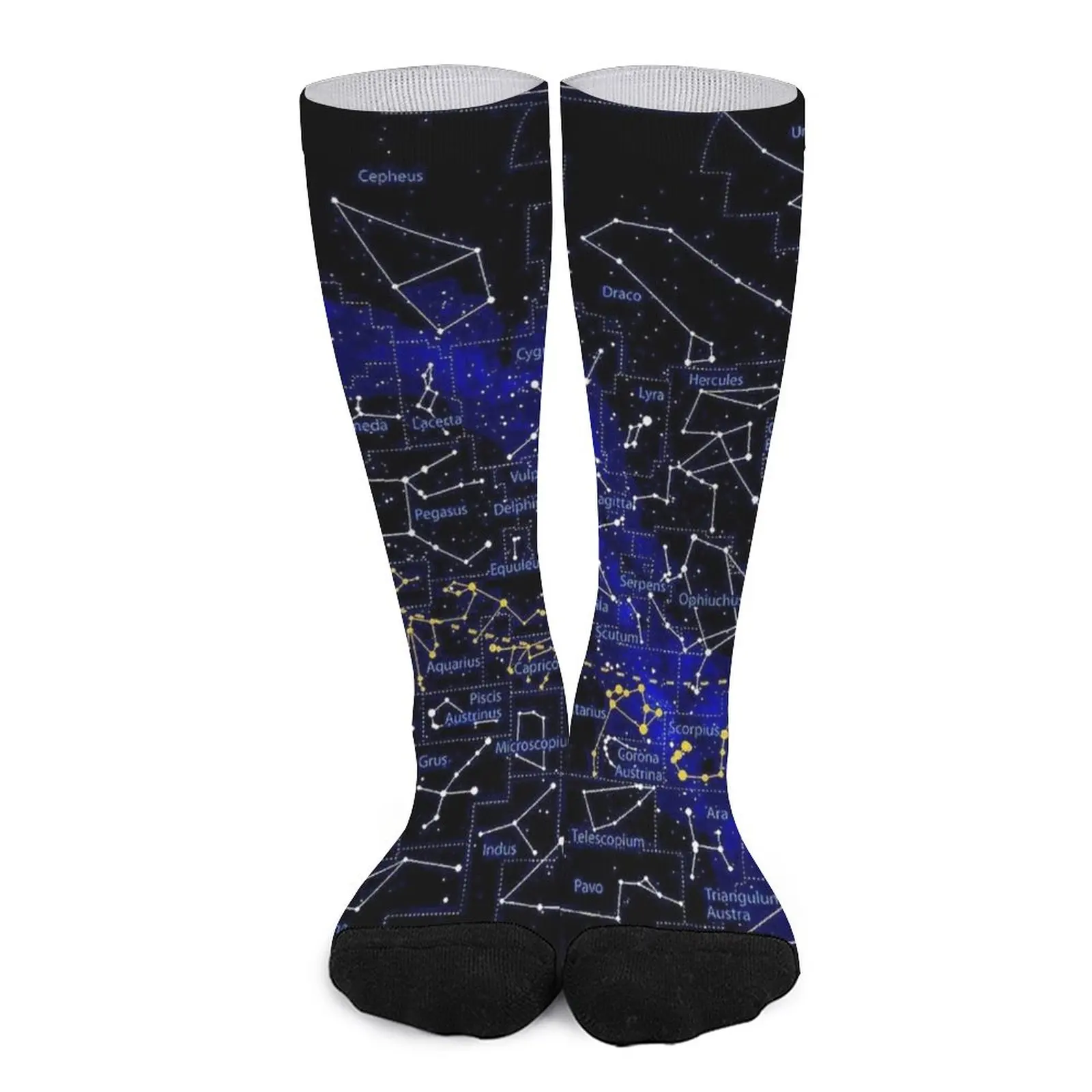 The Modern Western Night Sky Print Socks black socks summer socks man