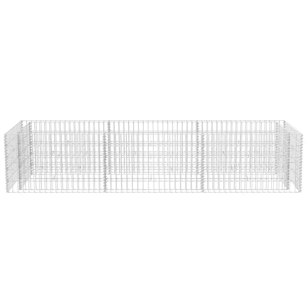 Galvanized Steel Gabion Raised Garden Bed 106.3x35.4x19.7 inches-Durable Outdoor Planter