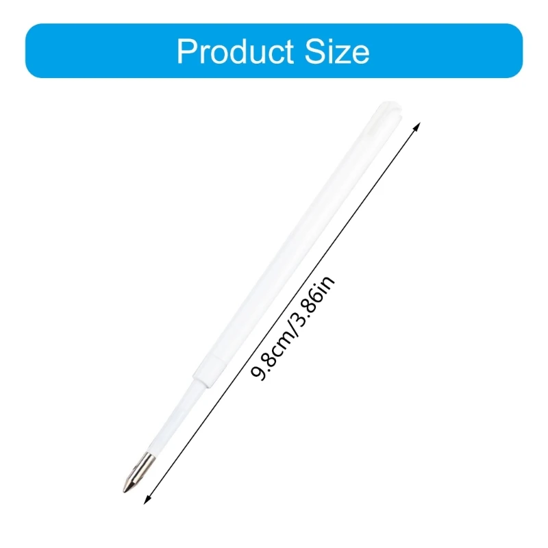 개폐식 볼펜, 교체 가능한 볼펜 리필, 검정/파랑 잉크 용 100Pcs 표준 볼펜 리필