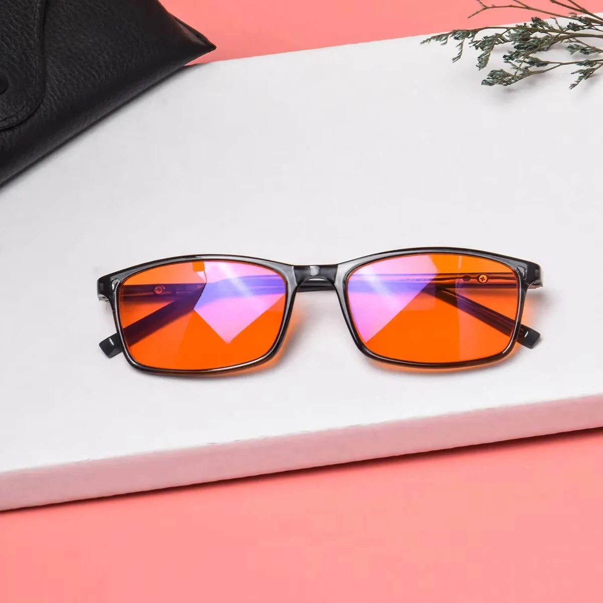 Men Sunglasses Blue Light Blocking Red Lens Sleep Glasses - Image 6